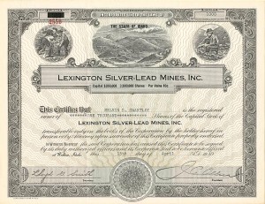 Lexington Silver-Lead Mines, Inc. - Stock Certificate